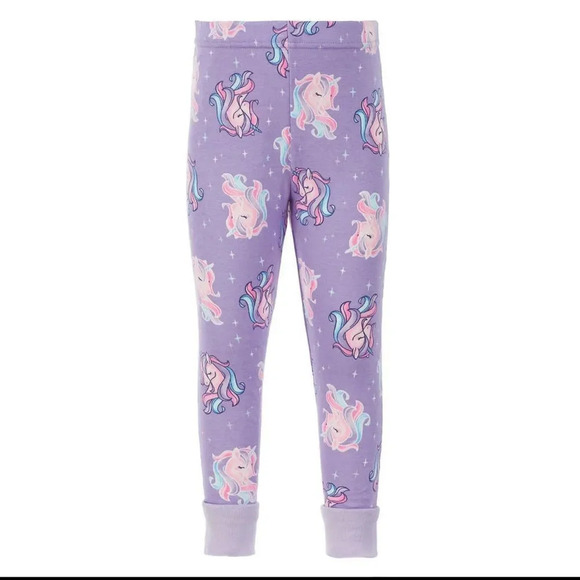 Kids' 4-piece Cotton PJ Set, Unicorn Size 7 - Picture 6 of 7